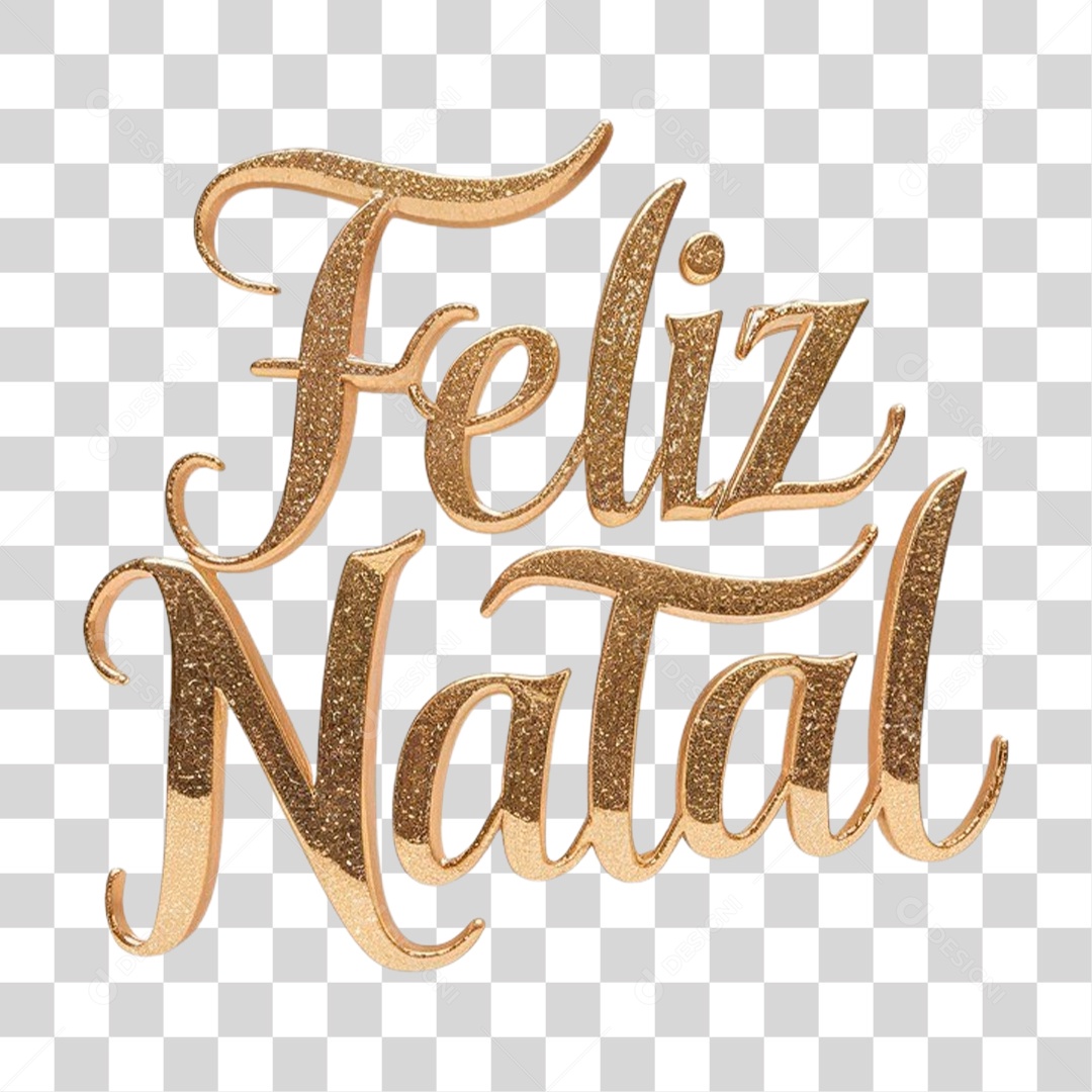 Feliz Natal Texto 3D PNG Transparente