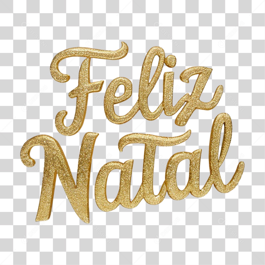 Feliz Natal Texto 3D PNG Transparente