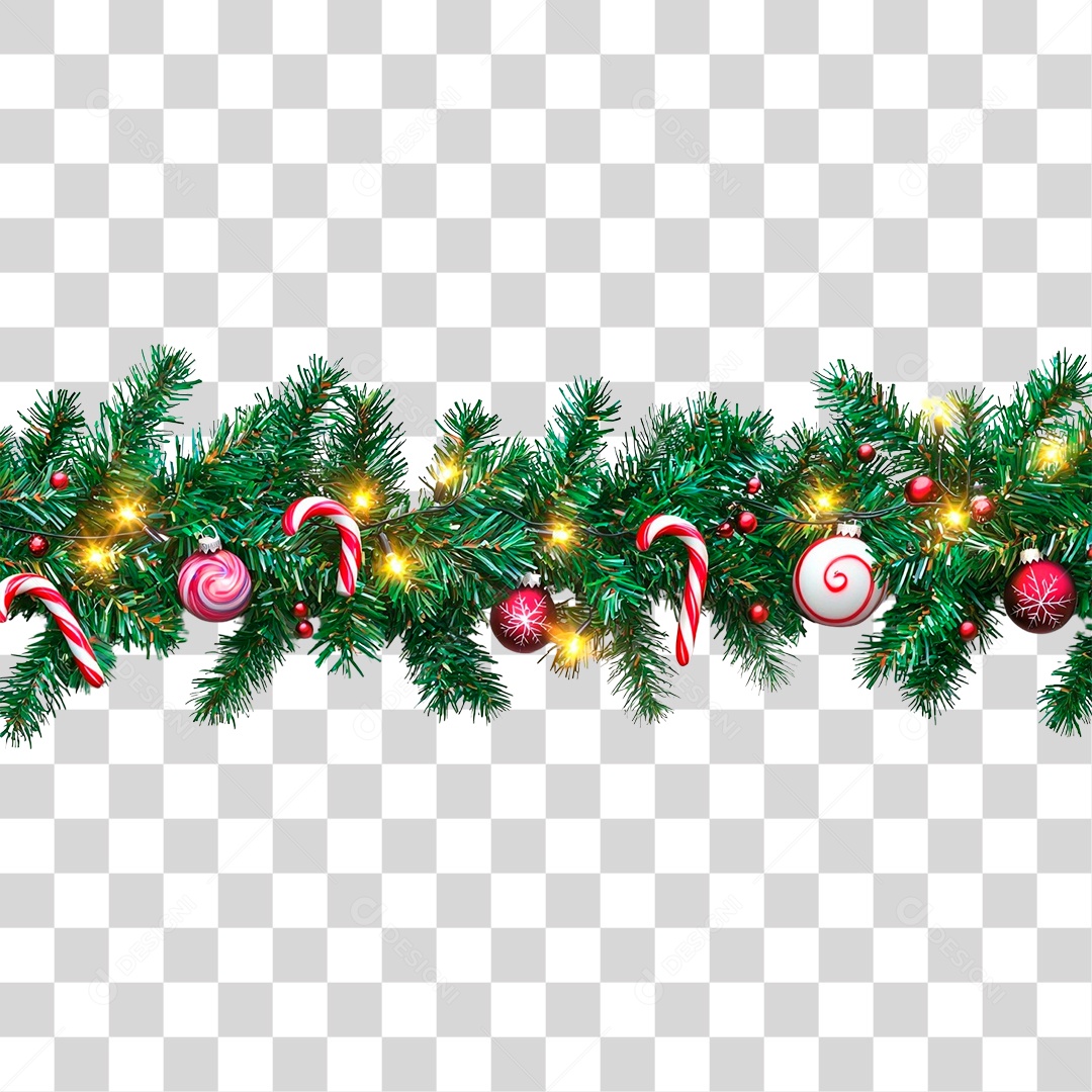 Pinho de Guirlanda de Natal PNG Transparente