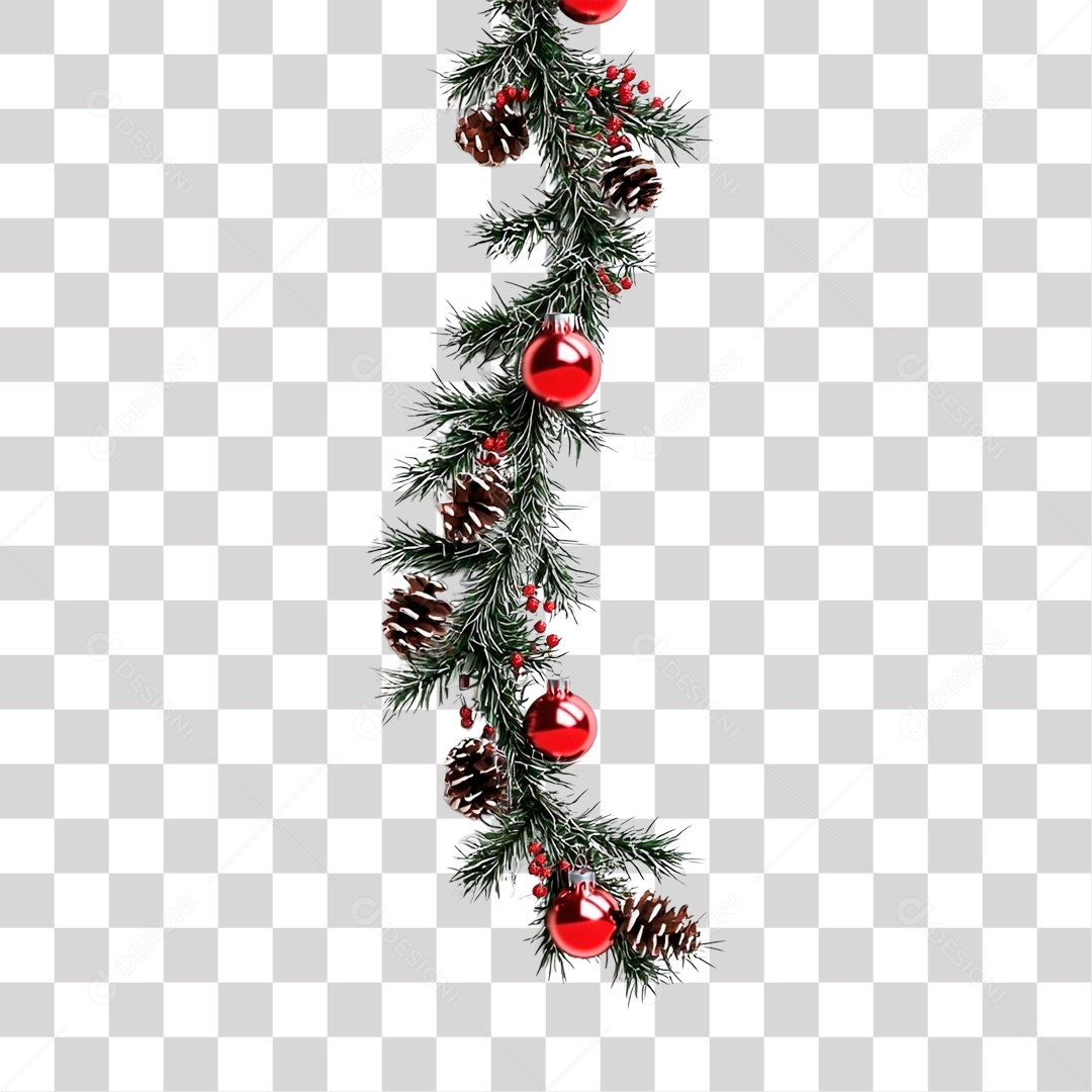 Pinho de Guirlanda de Natal PNG Transparente