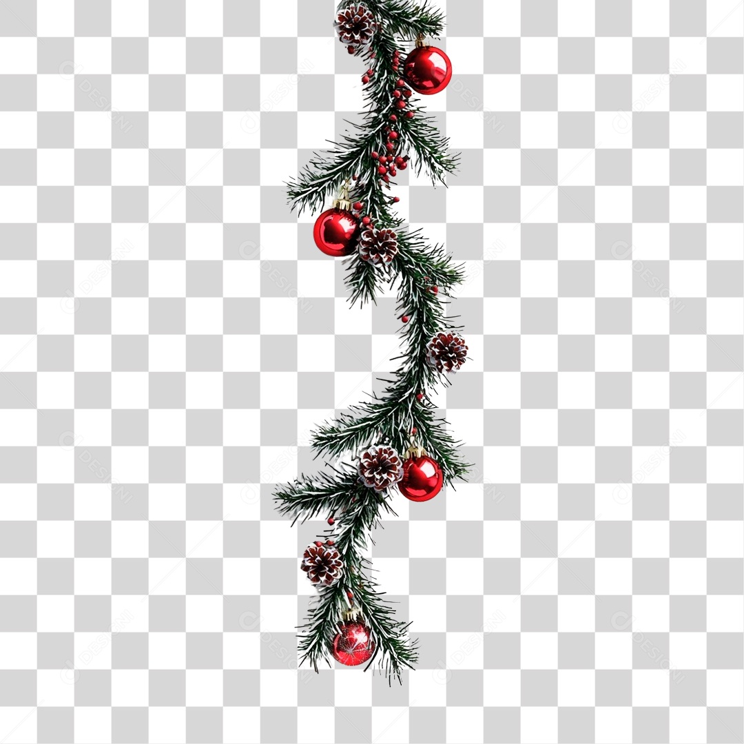 Pinho de Guirlanda de Natal PNG Transparente