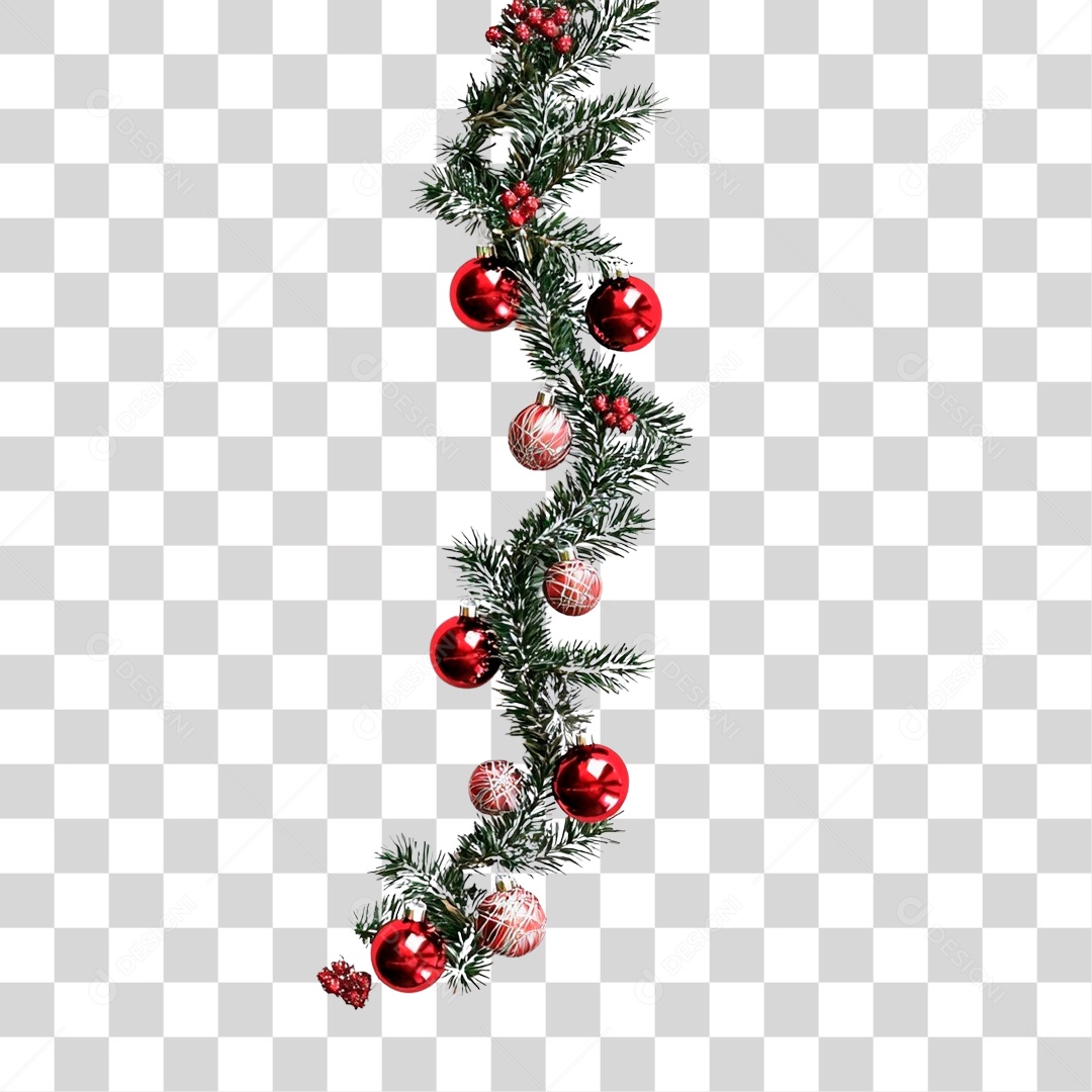 Pinho de Guirlanda de Natal PNG Transparente