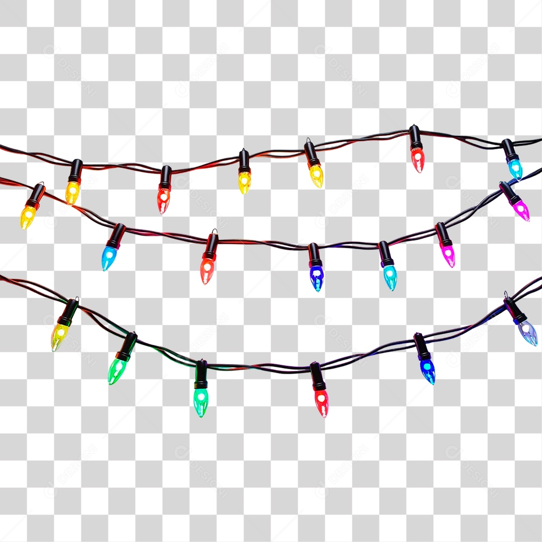 Luzes de Natal PNG Transparente