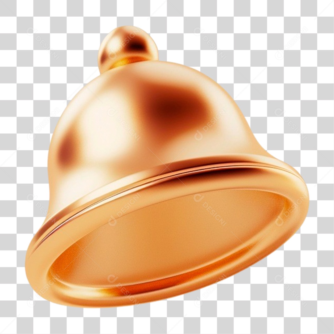 Sino de Natal Elemento 3D PNG Transparente