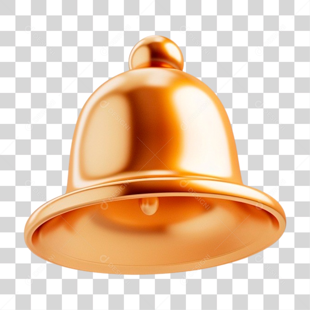 Sino de Natal Elemento 3D PNG Transparente