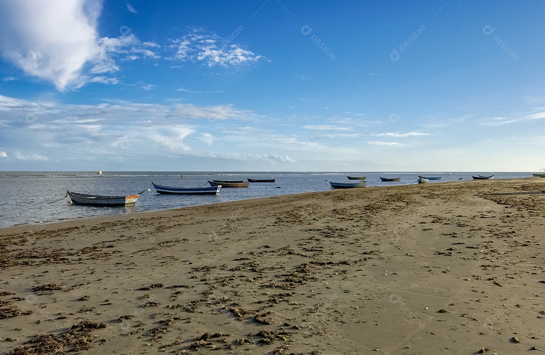 Barcos na praia de Pontal do Peba