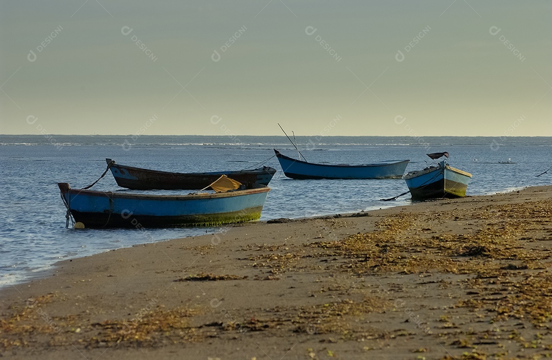 Barcos na praia de Pontal do Peba