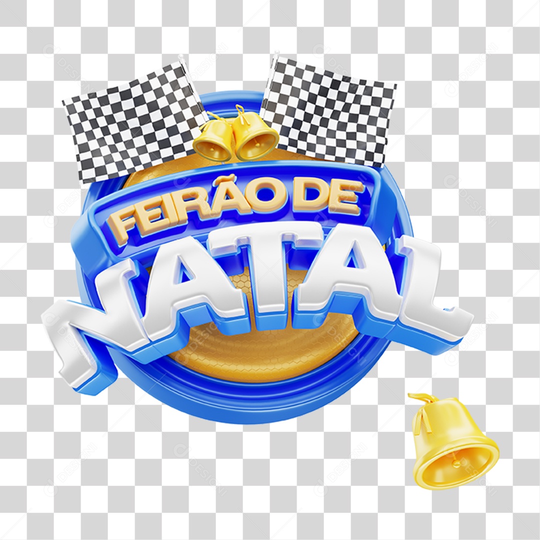 Selo 3D Feirão de Natal PNG Transparente