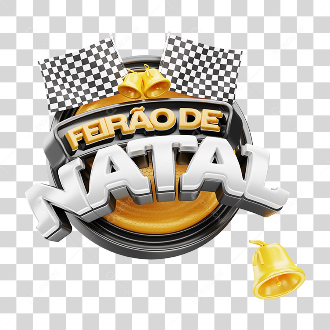 Selo 3D Feirão de Natal PNG Transparente