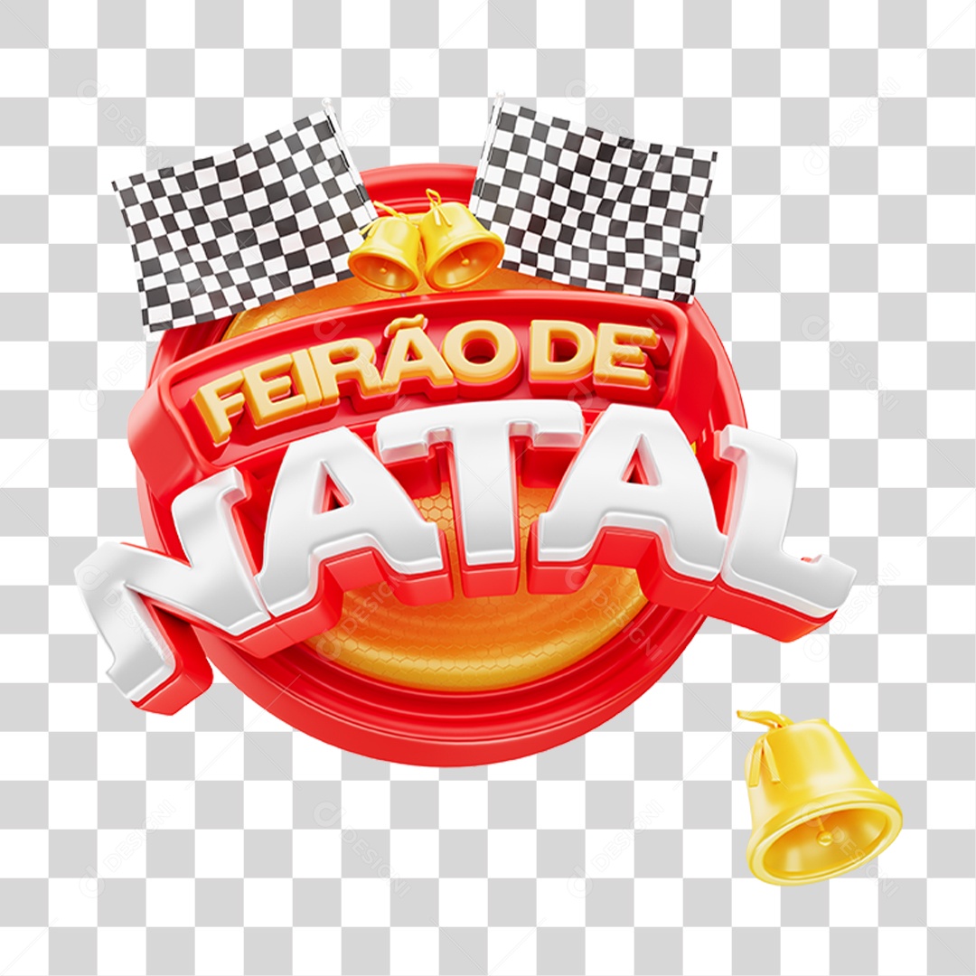Selo 3D Feirão de Natal PNG Transparente