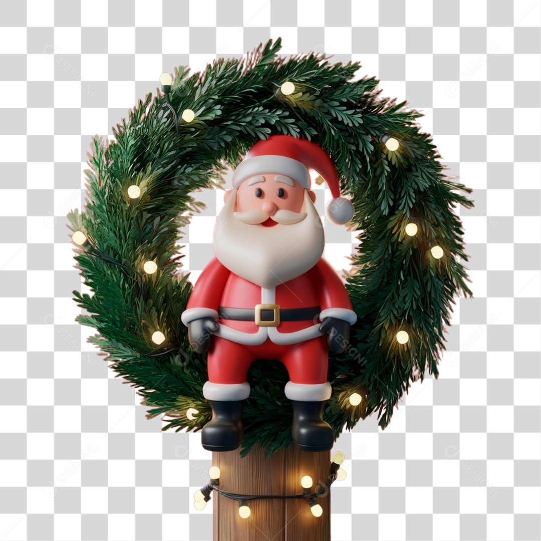 Papai Nioel em Guirlanda PNG Transparente
