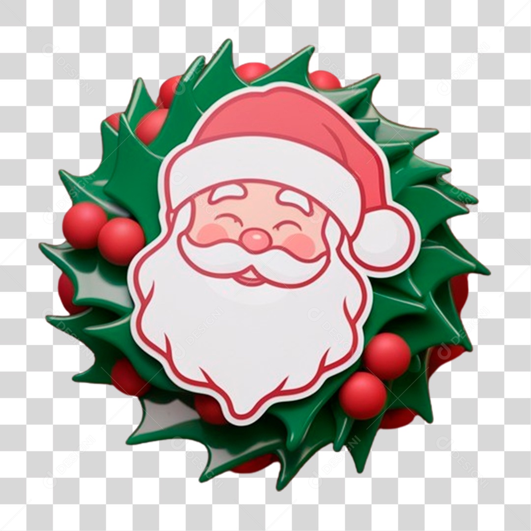 Papai Nioel em Guirlanda PNG Transparente