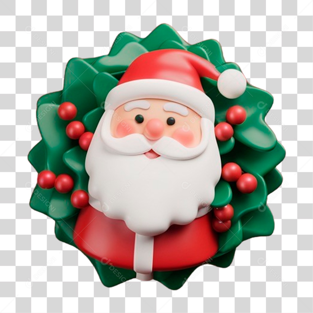 Papai Nioel em Guirlanda PNG Transparente