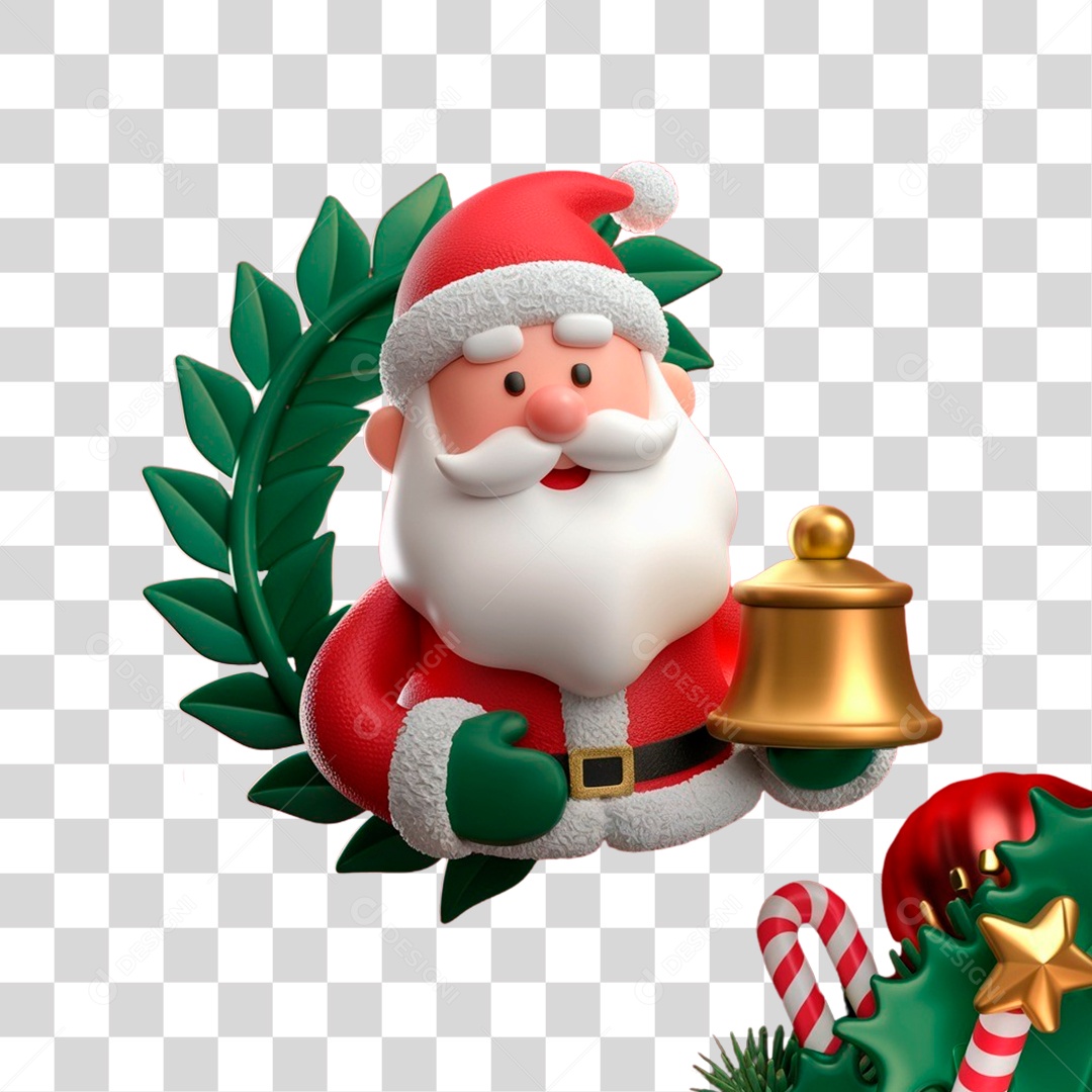 Papai Nioel em Guirlanda PNG Transparente