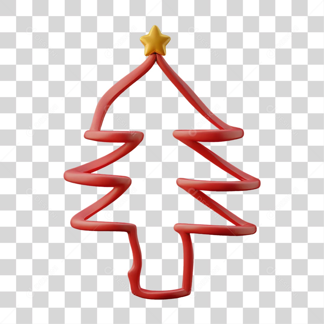 Árvore de Natal Arame PNG Transparente