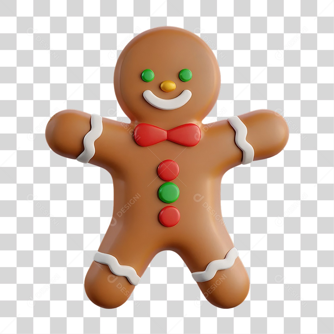 Boneco de Biscoito PNG Transparente
