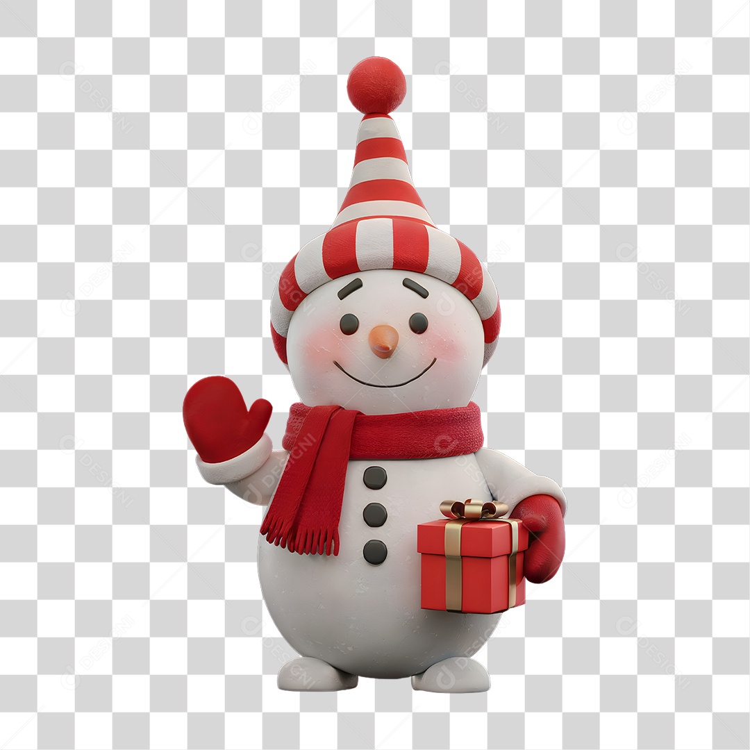 Boneco de Neve para Enfeite de Natal PNG Transparente