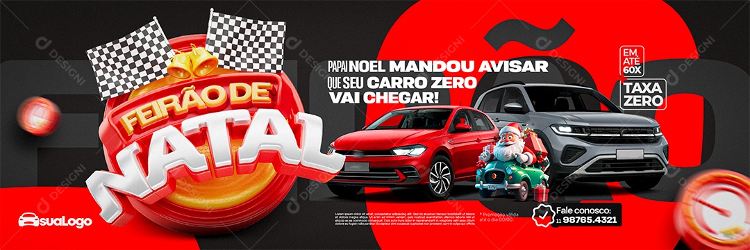 Bannery Feirão de Natal Concessionária Social Media PSD Editável