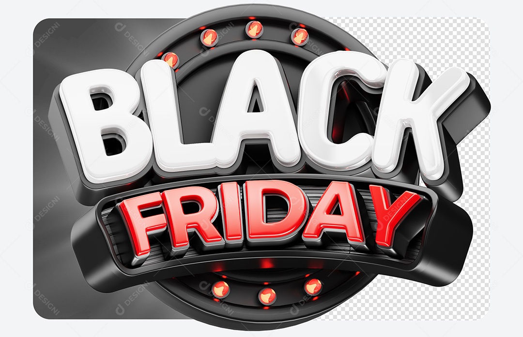 Black Friday Selo 3D para Composição PSD