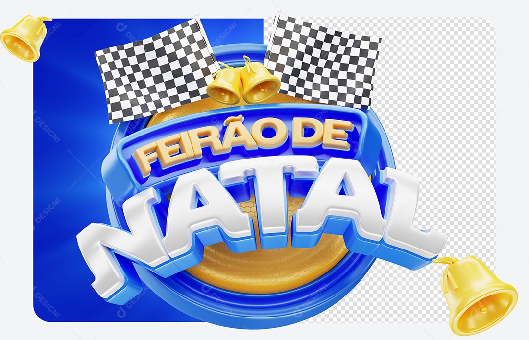 Selo 3D Feirão de Natal para Composição PSD