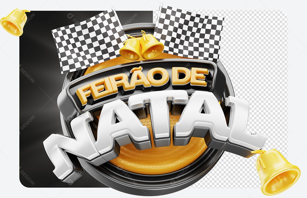 Selo 3D Feirão de Natal para Composição PSD