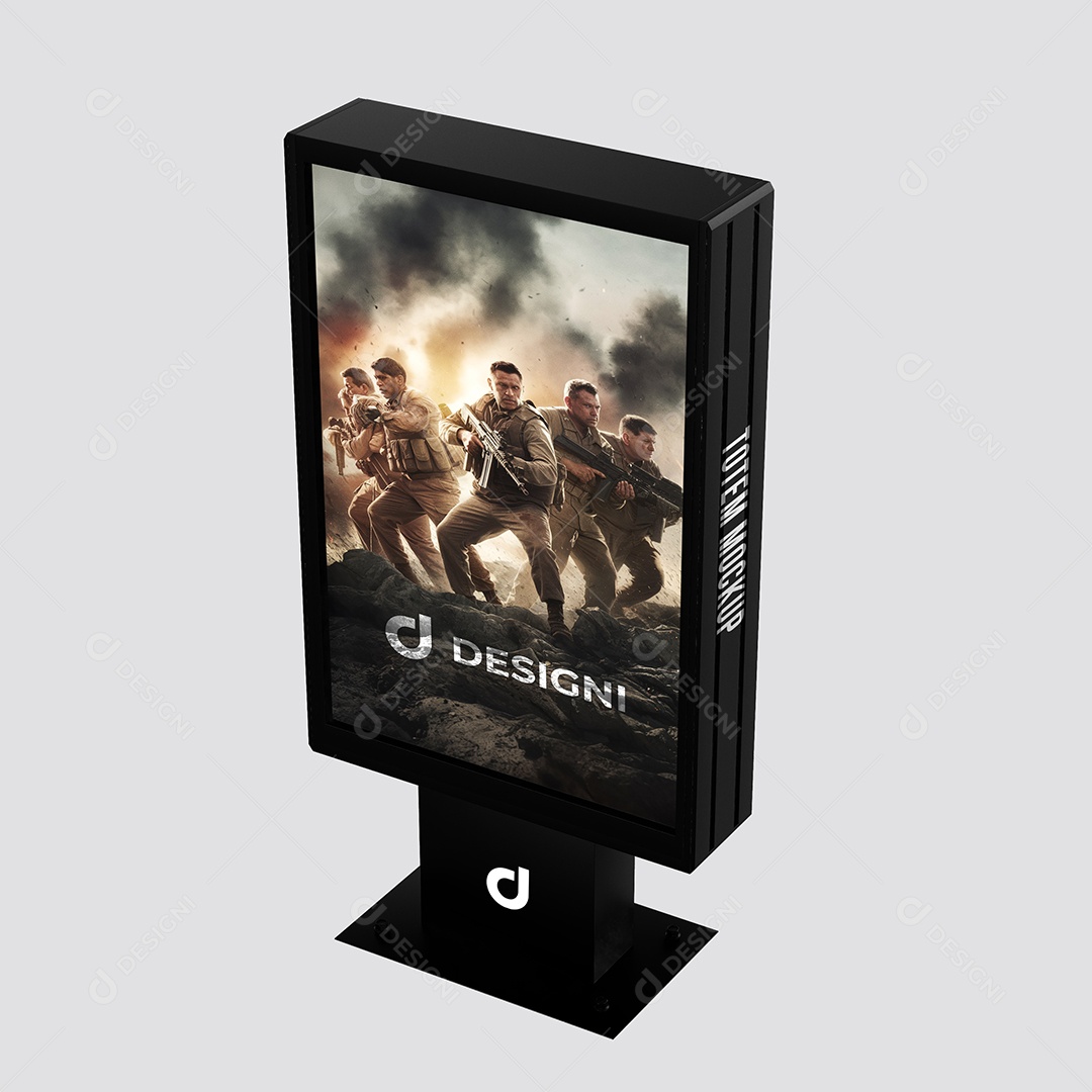 Mockup de Totem de Guerra PSD Editável