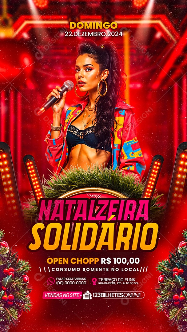 Story Flyer Natalino Natalzeira Solidário Social Media PSD Editável