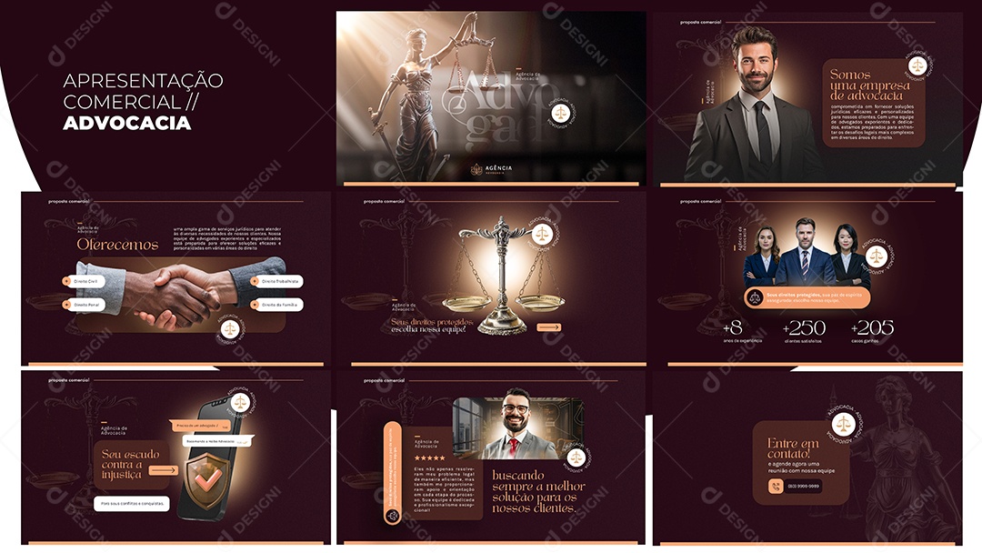 Apresentação Comercial Advocacia PSD Editável