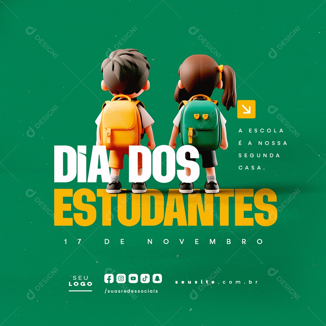 Dia dos Estudantes 17 de Novembro Social Media PSD Editável