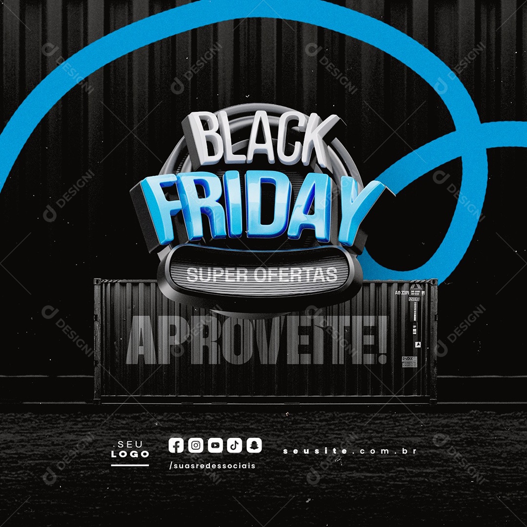 Black Friday Super Ofertas Aproveite Social Media PSD Editável