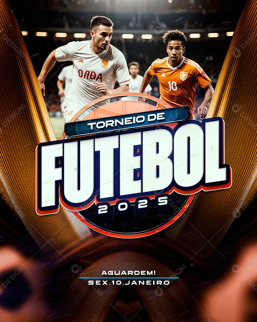 Flyer Torneio Futebol Social Media PSD Editável
