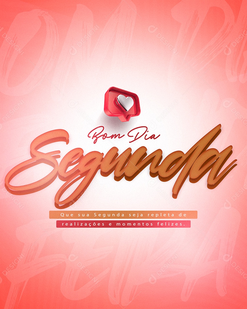Frase Motivacional Bom Dia Segunda Aproveite Social Media PSD Editável
