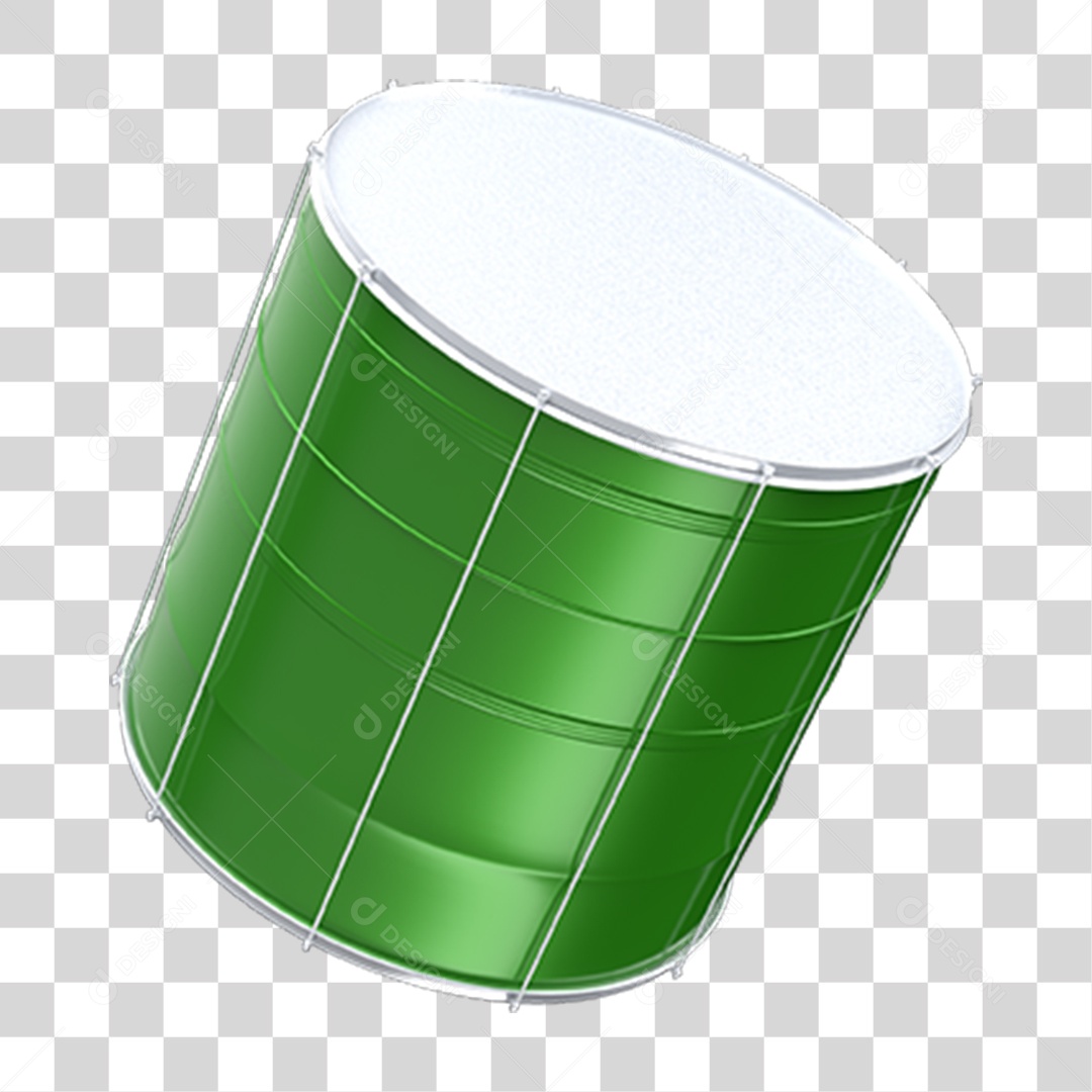Elemento 3D Tambor Instrumento Musical PNG Transparente