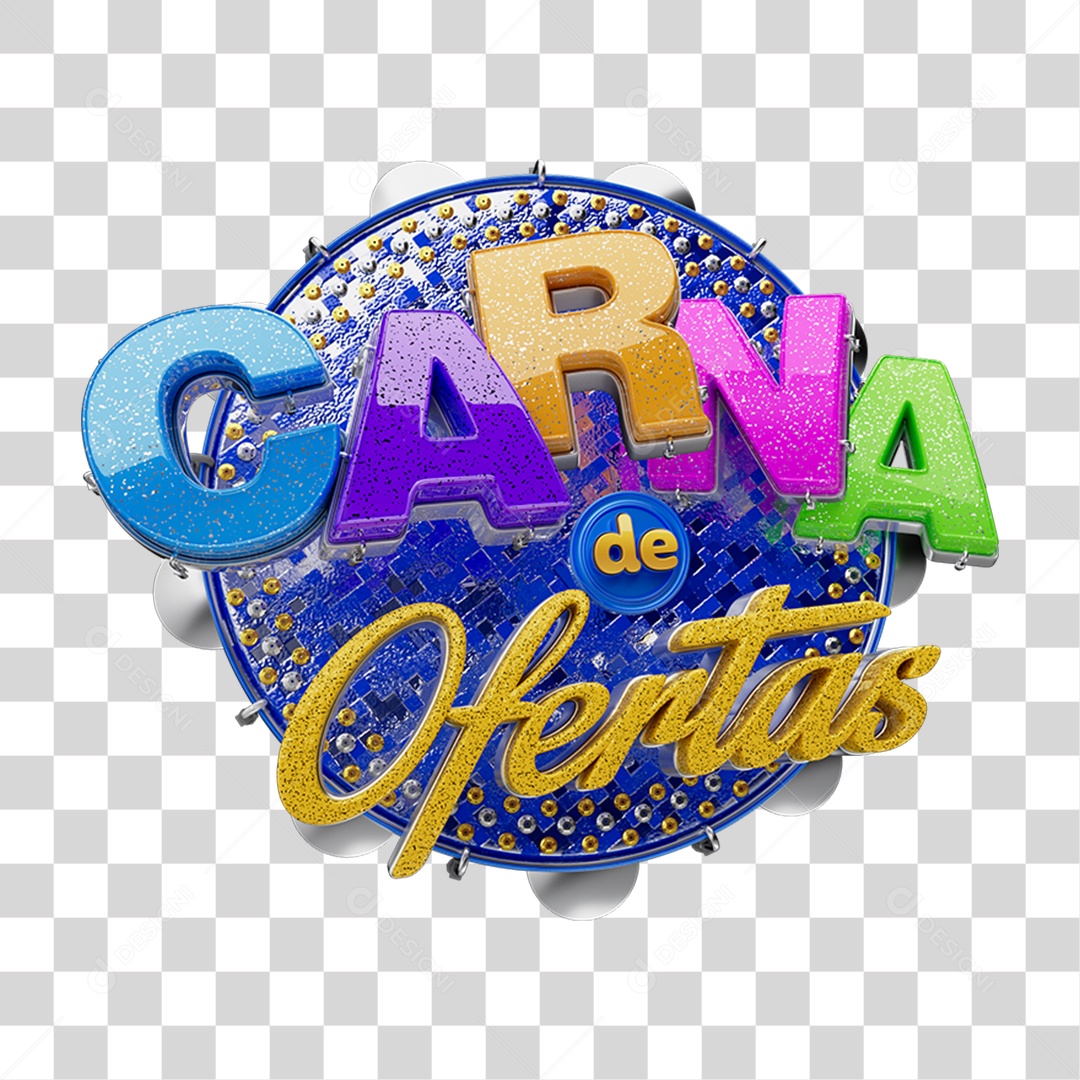 Selo 3D Carna de Ofertas PNG Transparente