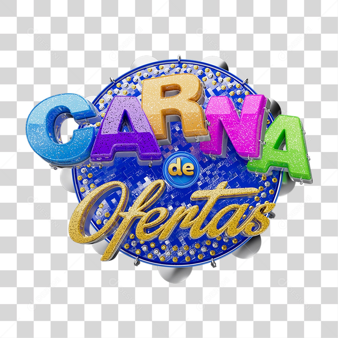 Selo 3D Carna de Ofertas PNG Transparente