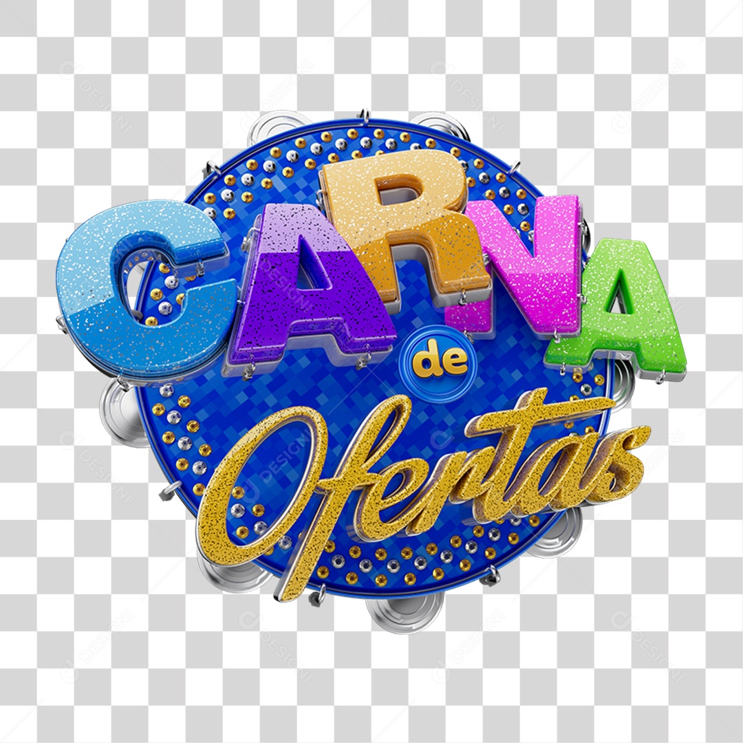 Selo 3D Carna de Ofertas PNG Transparente