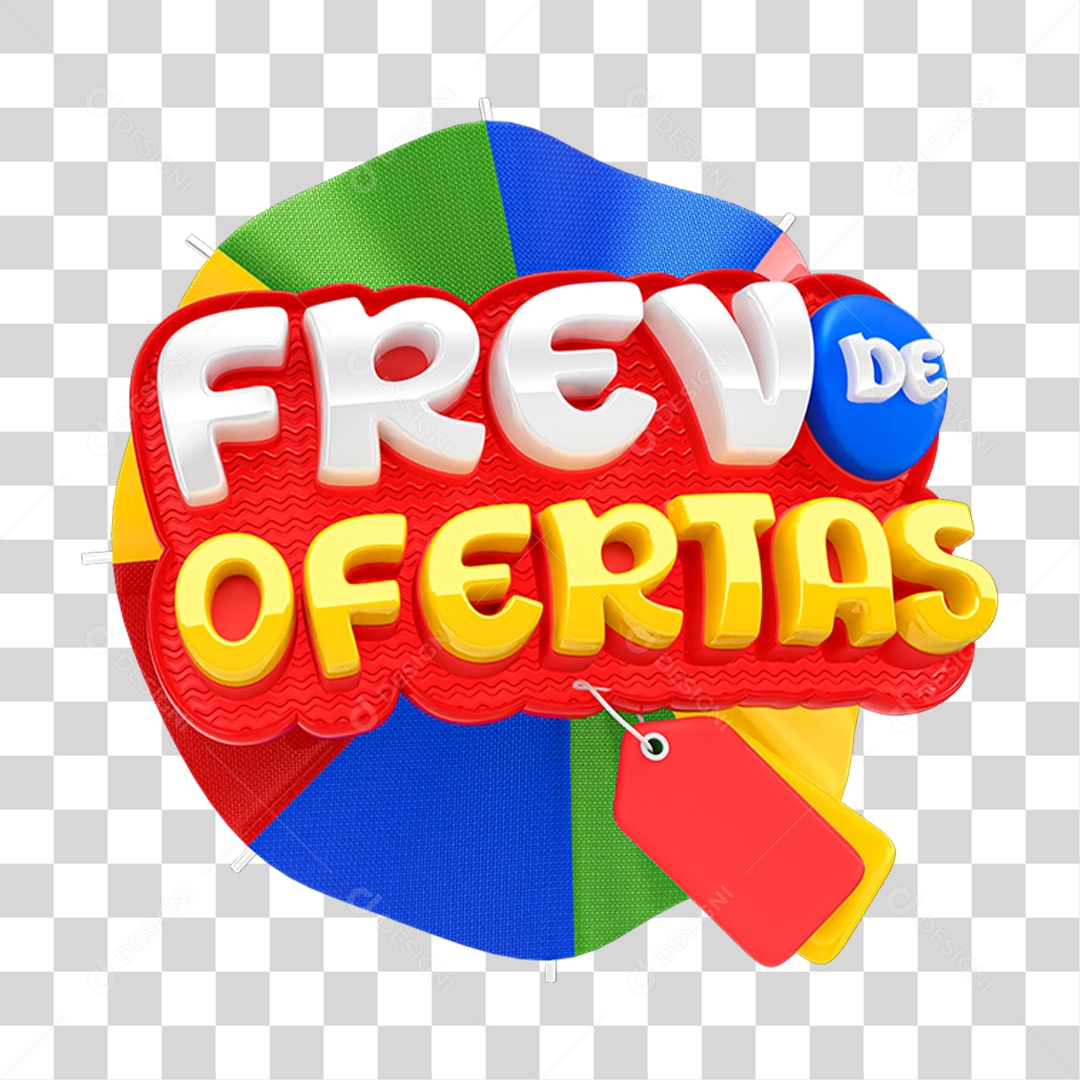 Selo 3D Frevo de Ofertas PNG Transparente