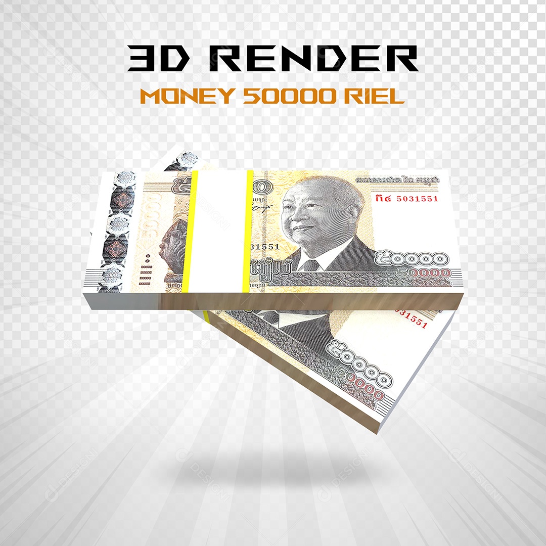 Notas de 100 Dólar Elemento 3D para Composição PSD