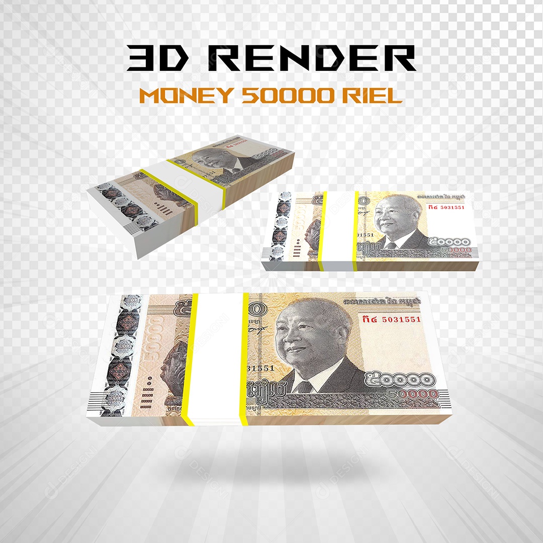 Notas de 100 Dólar Elemento 3D para Composição PSD