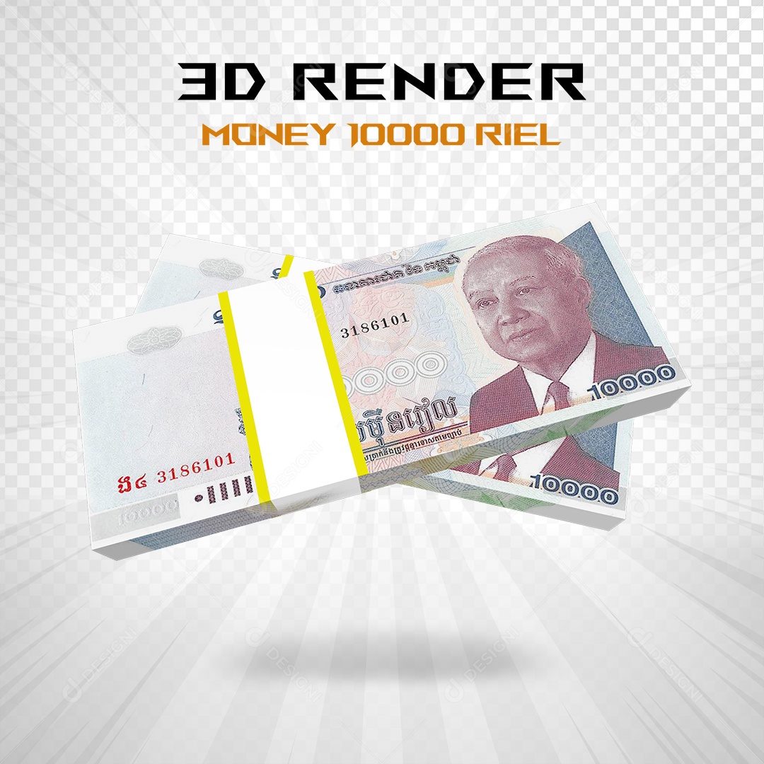 Elemento 3D Notas de 100 Dólar para Composição PSD