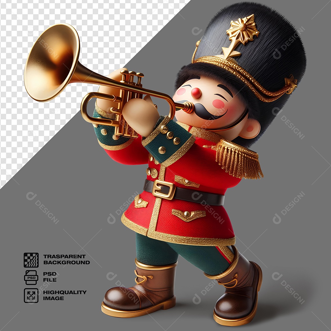 Soldadinho Elemento 3D para Composição PSD