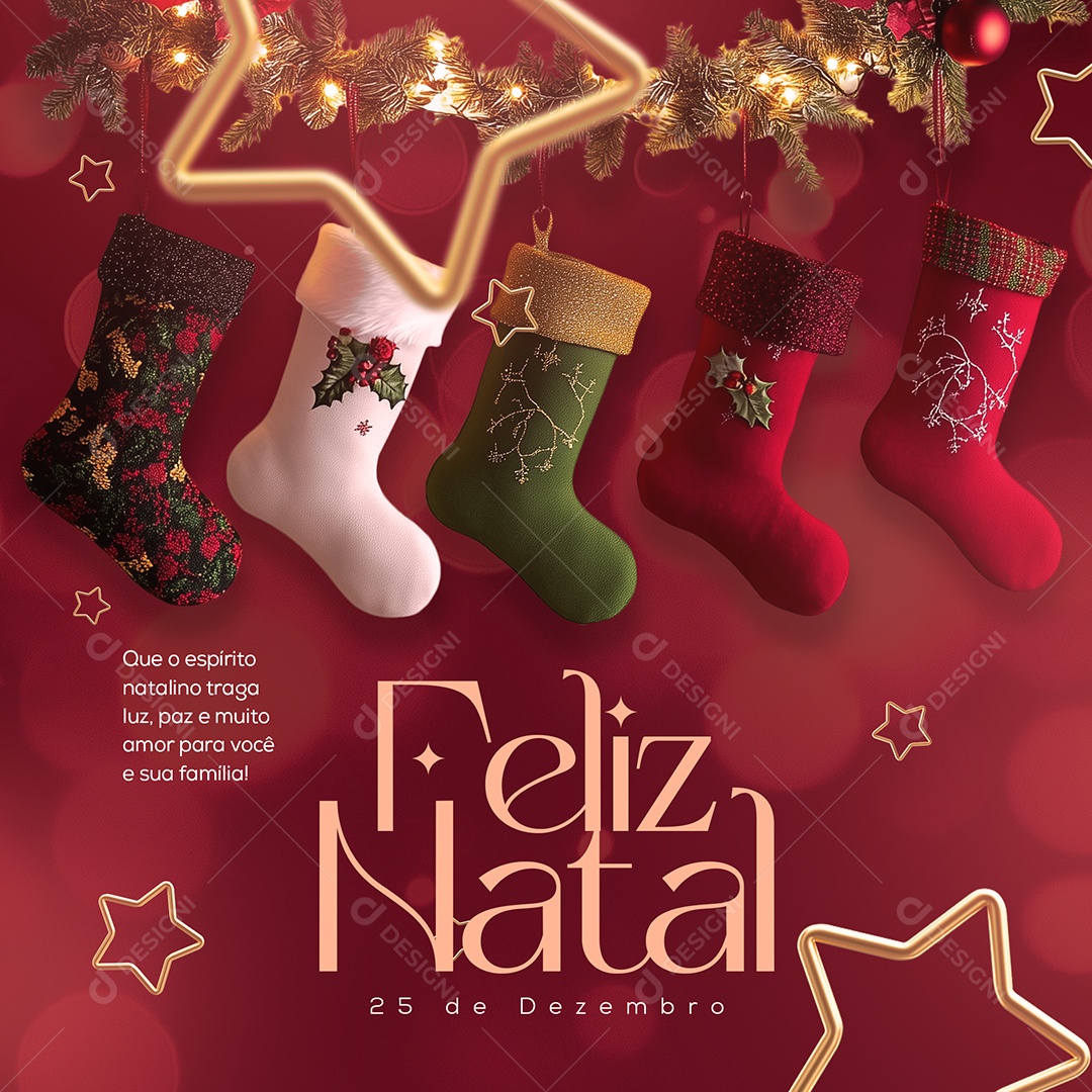 Merry Christmas 25 December Social Media PSD Editable