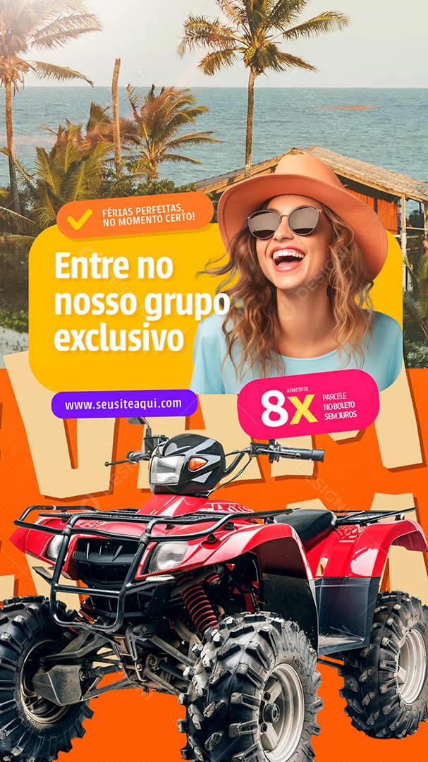 Story Turismo Entre no Nosso Grupo Exclusivo Social Media PSD Editável