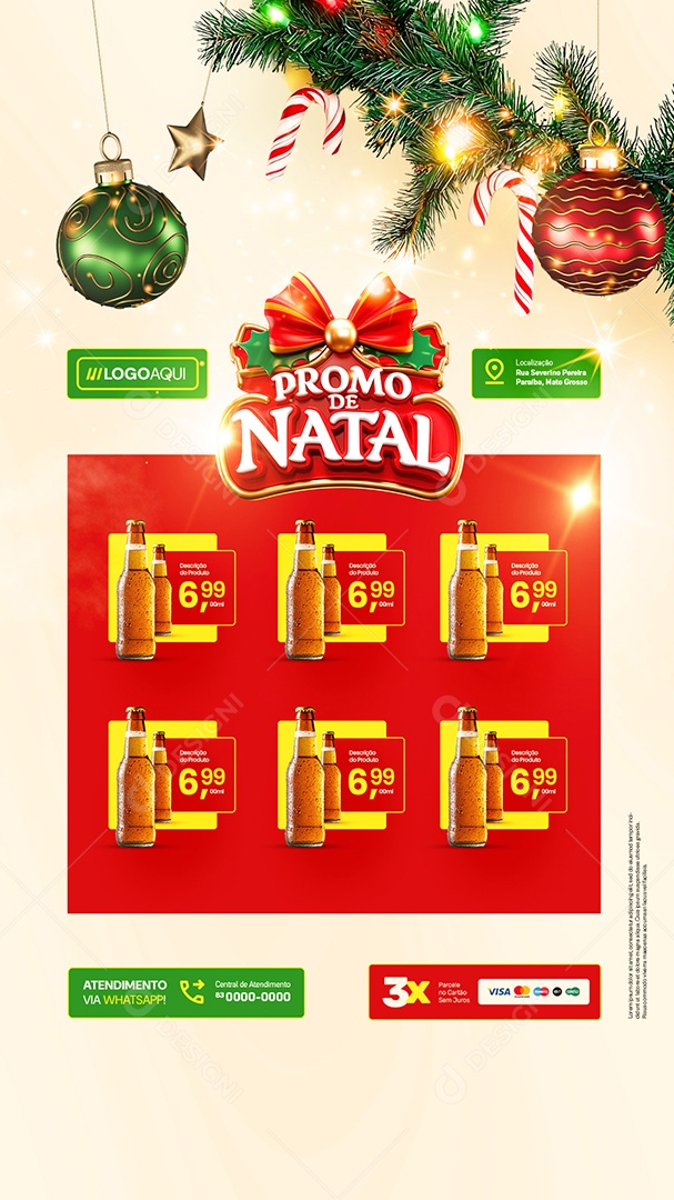 Story Cervejaria Promo De Natal Cervejas Social Media PSD Editável