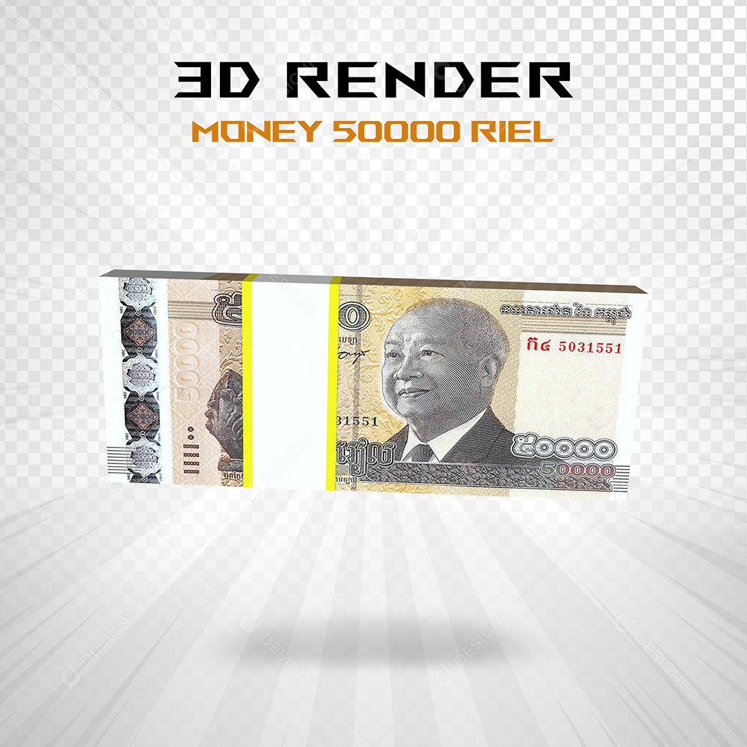 Elemento 3D Notas de 100 Dólar para Composição PSD