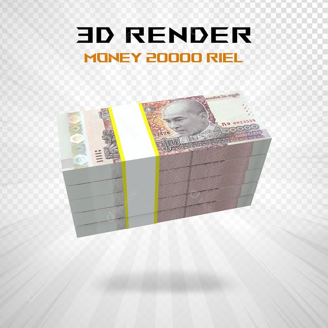 Elemento 3D Notas de 100 Dólar para Composição PSD