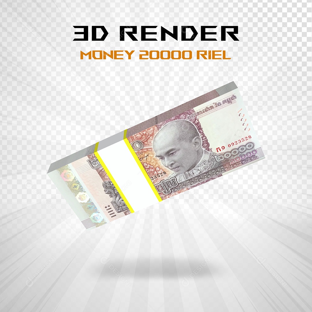 Elemento 3D Notas de 100 Dólar para Composição PSD