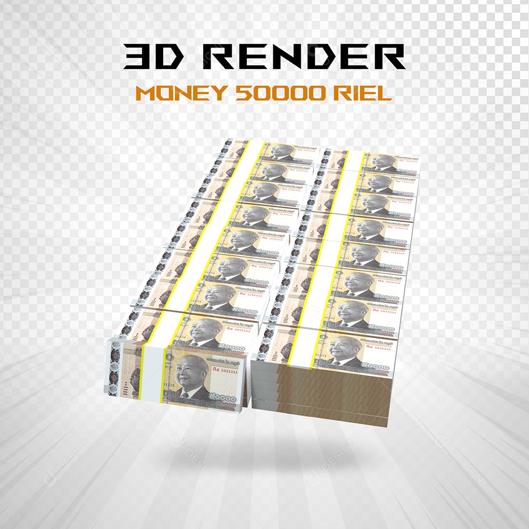 Elemento 3D Notas de 100 Dólar para Composição PSD