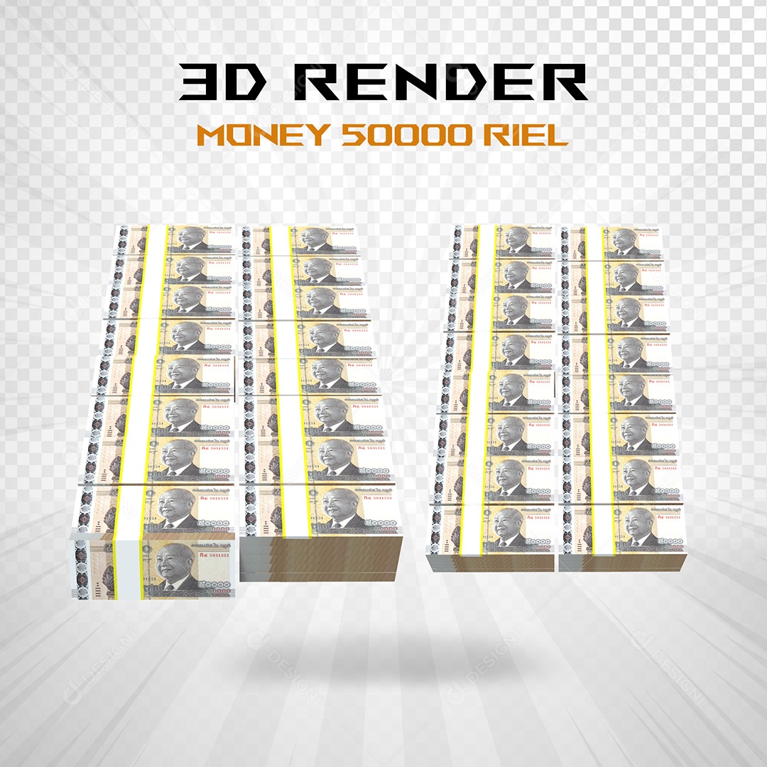 Elemento 3D Notas de 100 Dólar para Composição PSD