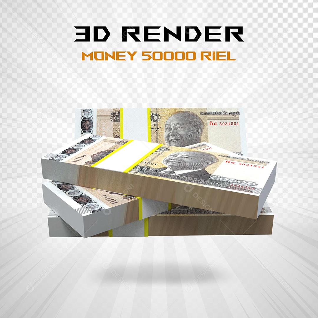 Elemento 3D Notas de 100 Dólar para Composição PSD